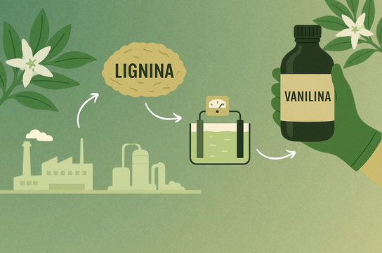 A vanilina é utilizada pelas indústrias alimentícia, cosmética e farmacêutica (Arte: Thiago Wisley)