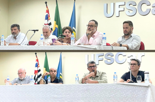 Gestores e representantes de agências no evento (Foto: Thiago Wisley)